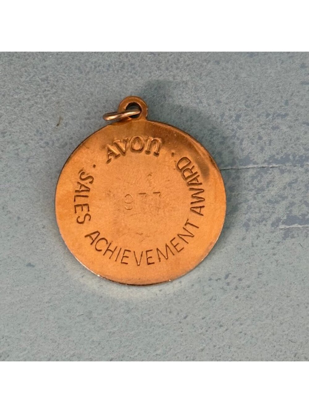 Avon Sales Achievement Award Charm Goldtone 1977